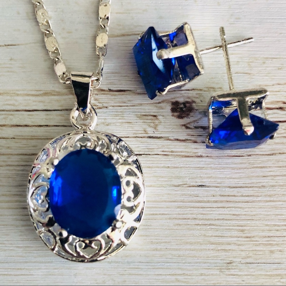 Sterling Silver Pendant & Earring Set